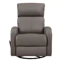 Homelegance Sorrento Mocha Leather Swivel Glider/Recliner