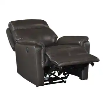 Homelegance Leif Dark Brown Leather Power Recliner