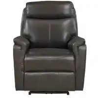 Homelegance Leif Dark Brown Leather Power Recliner