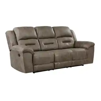 Homelegance Hazen Light Brown Polished Microsuede Reclining Sofa