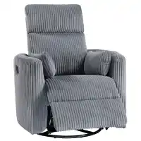 Homelegance Traverse Charcoal Swivel/Glider/Recliner