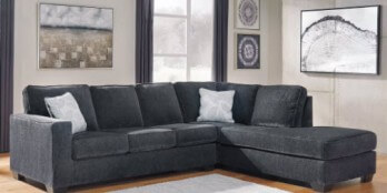 Ashley Alki Slate 2-Piece Sectional with Right-Hand Chaise & Sleeper