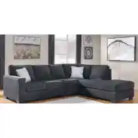 Ashley Alki Slate 2-Piece Sectional with Right-Hand Chaise