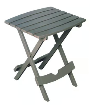 Outdoor Grey Resin Folding Table