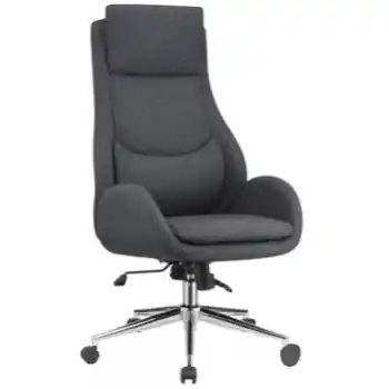 Coaster Premium Charcoal Fabric High-Back Adjustable Desk Chair