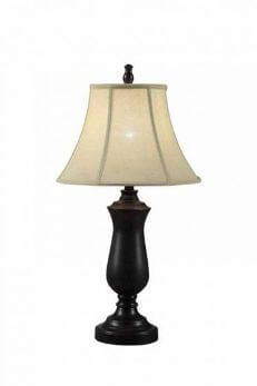 Coaster Antique Bronze Sculpted Table Lamp with Beige Shade