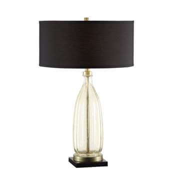 Coaster Antique Speckle Glass Table Lamp with Round Black Shade