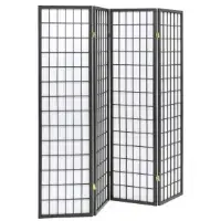 Coaster Charcoal & White 4-Panel Floor Screen/Room Divider