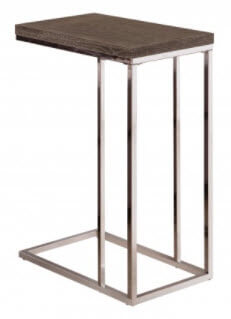 Coaster Weathered Grey Accent Table with Metal Frame