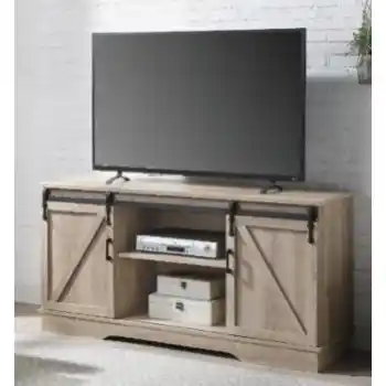 Acme Bennet 63-Inch Light Brown Finish TV Stand