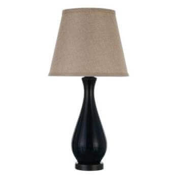Coaster Dark Green Glass Table Lamp with Round Shade