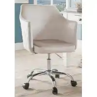 Acme Champagne Velvet Adjustable Desk Chair