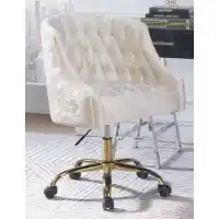 Acme Vintage Cream Adjustable Desk Chair