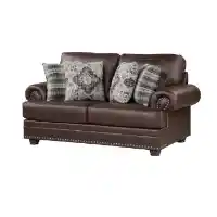 Homelegance Franklin Dark Brown Microsuede Loveseat