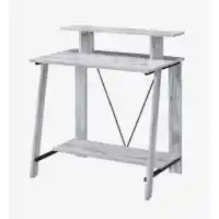 Acme Distressed White Finish Writing Desk