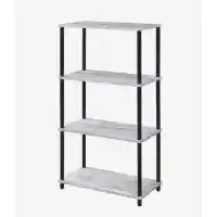 Acme Distressed White Finish Bookcase