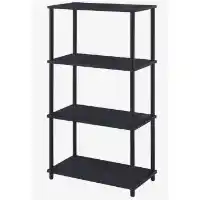 Acme Distressed Black Finish Bookcase