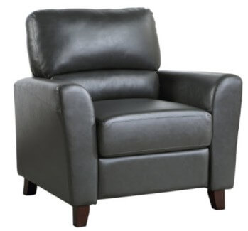 Homelegance Dublin Charcoal Faux Leather Pushback Recliner
