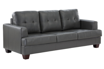 Homelegance Hinsall Grey Faux Leather Sofa
