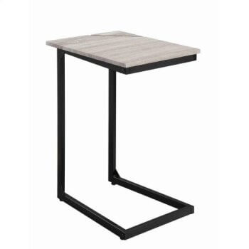 Coaster Hardwood & Brushed Nickel Snack Table