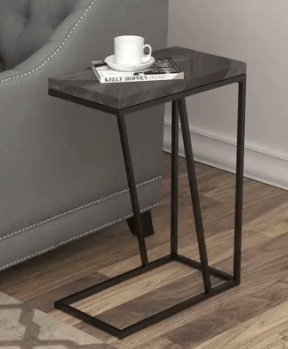 Coaster Rustic Grey Accent Table with Metal Frame