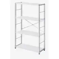 Acme White & Silver Bookcase