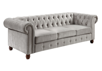 Homelegance Welwyn Grey Velvet Sofa