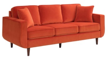 Homelegance Rand Plush Orange Sofa