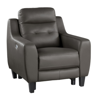 Homelegance Conrad Charcoal Leather Power Recliner