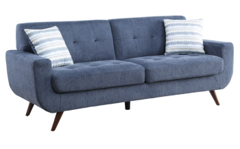 Homelegance Amberley Blue Fabric Sofa with Pillows