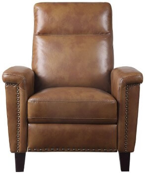 Homelegance Weiser Cognac Faux Leather Recliner