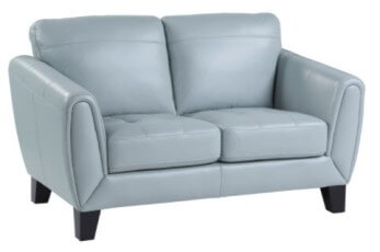 Homelegance Spivey Aqua Leather Loveseat