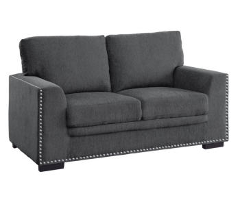 Homelegance Morelia Charcoal Fabric Loveseat