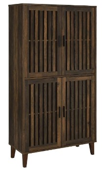 Coaster Eloise Dark Pine Finish 4-Door Accent Console Cabinet