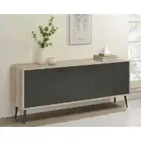 Coaster Charcoal & Distressed Pine Console Cabinet