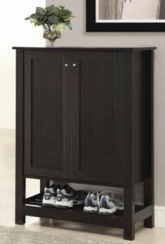 Coaster Cappuccino Finish Shoe Cabinet