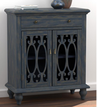 Coaster Distressed Blue Accent Cabinet