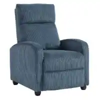 Homelegance Maye Blue Pushback Recliner