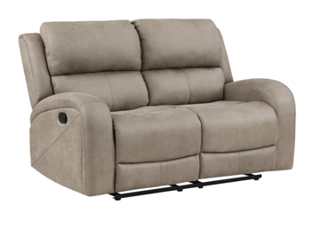 Homelegance Pagosa Light Brown Microsuede Reclining Loveseat