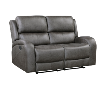 Homelegance Pagosa Charcoal Microsuede Reclining Loveseat