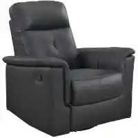 Homelegance Bristow Black Leather Swivel Glider/Recliner