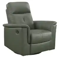 Homelegance Bristow Green Leather Swivel Glider/Recliner