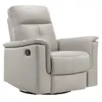 Homelegance Bristow Silver Leather Swivel Glider/Recliner