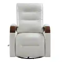 Homelegance Margot White Faux Leather Swivel Glider/Recliner