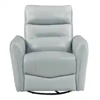 Homelegance Thomas Aqua Leather Swivel Glider/Recliner