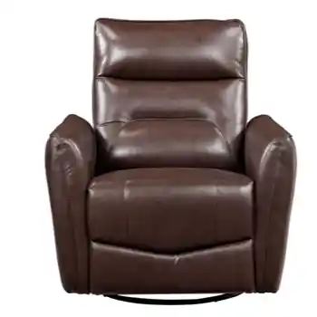 Homelegance Thomas Rich Brown Leather Swivel Glider/Recliner