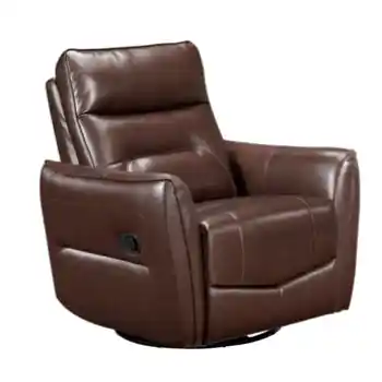 Homelegance Thomas Rich Brown Leather Swivel Glider/Recliner