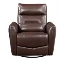 Homelegance Thomas Rich Brown Leather Swivel Glider/Recliner