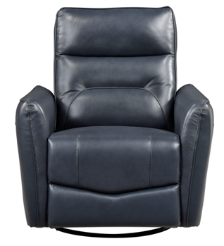 Homelegance Thomas Dark Blue Leather Swivel Glider/Recliner