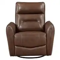 Homelegance Thomas Cognac Leather Swivel Glider/Recliner